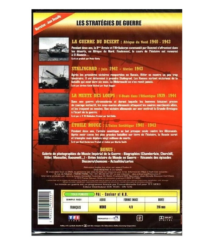 Liste Des Films De Guerre 39 45 39-45 LE MONDE EN GUERRE Vol. 3 / Les stratégies de guerre | DVD