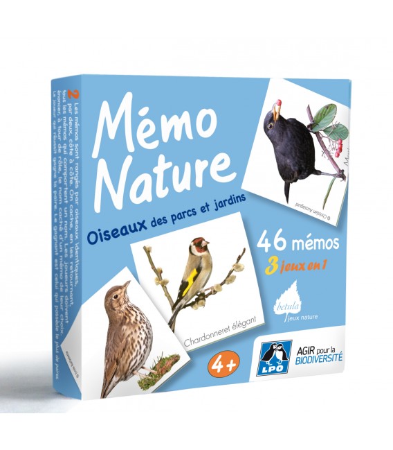 Mémo Nature oiseaux des parcs et jardins