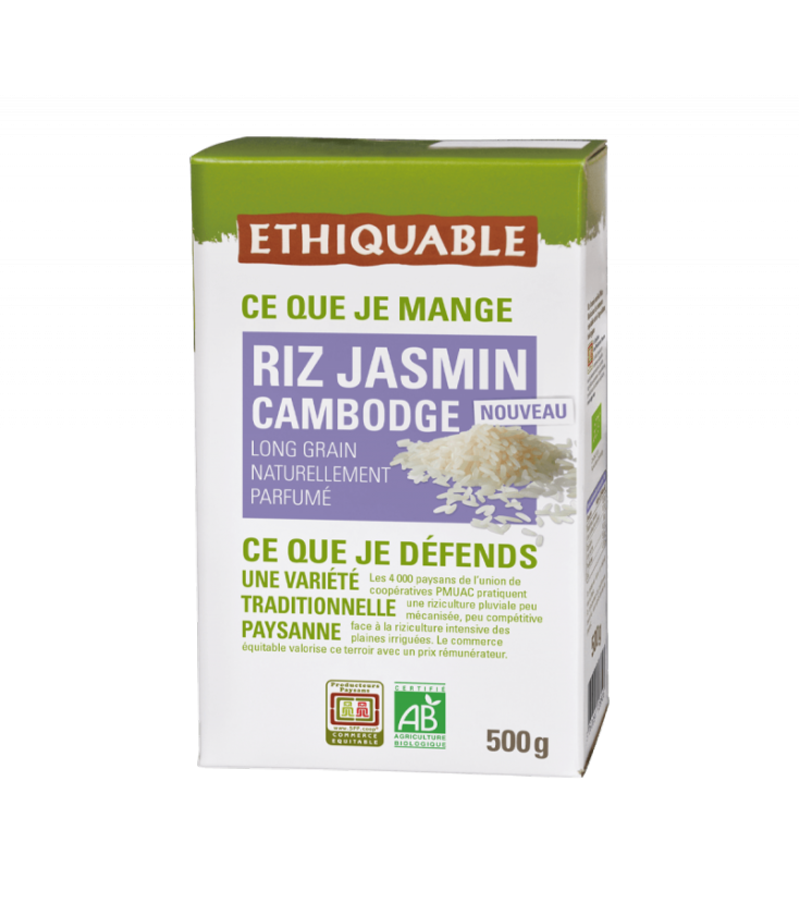 Riz Jasmin du Cambodge 500 g bio & équitable