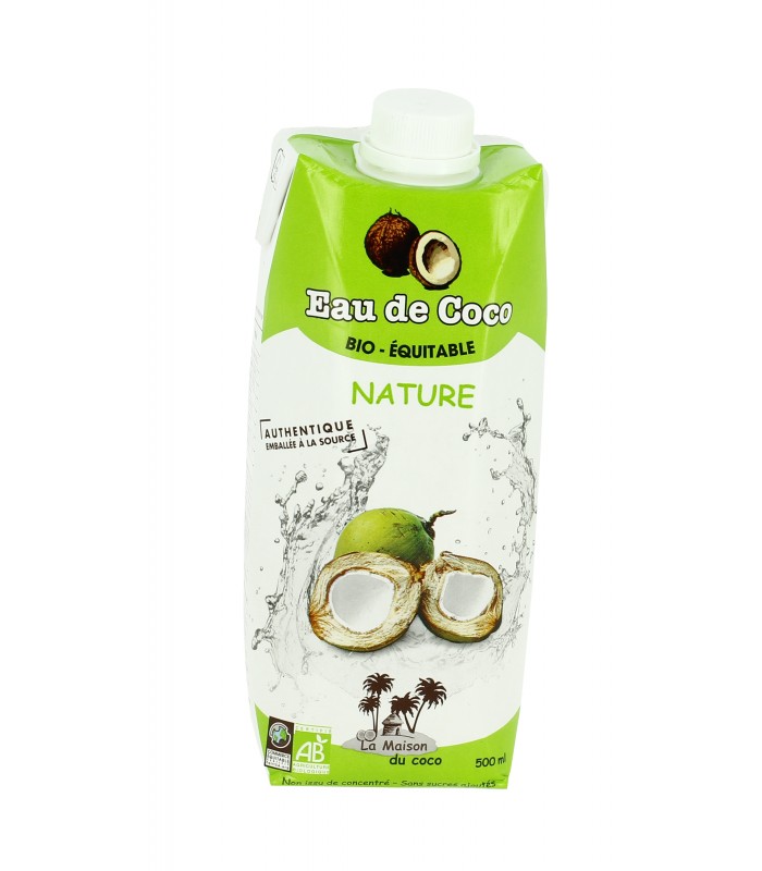 Eau de Coco nature 500 ml bio & équitable 500 ml LA MAISON DU COCO