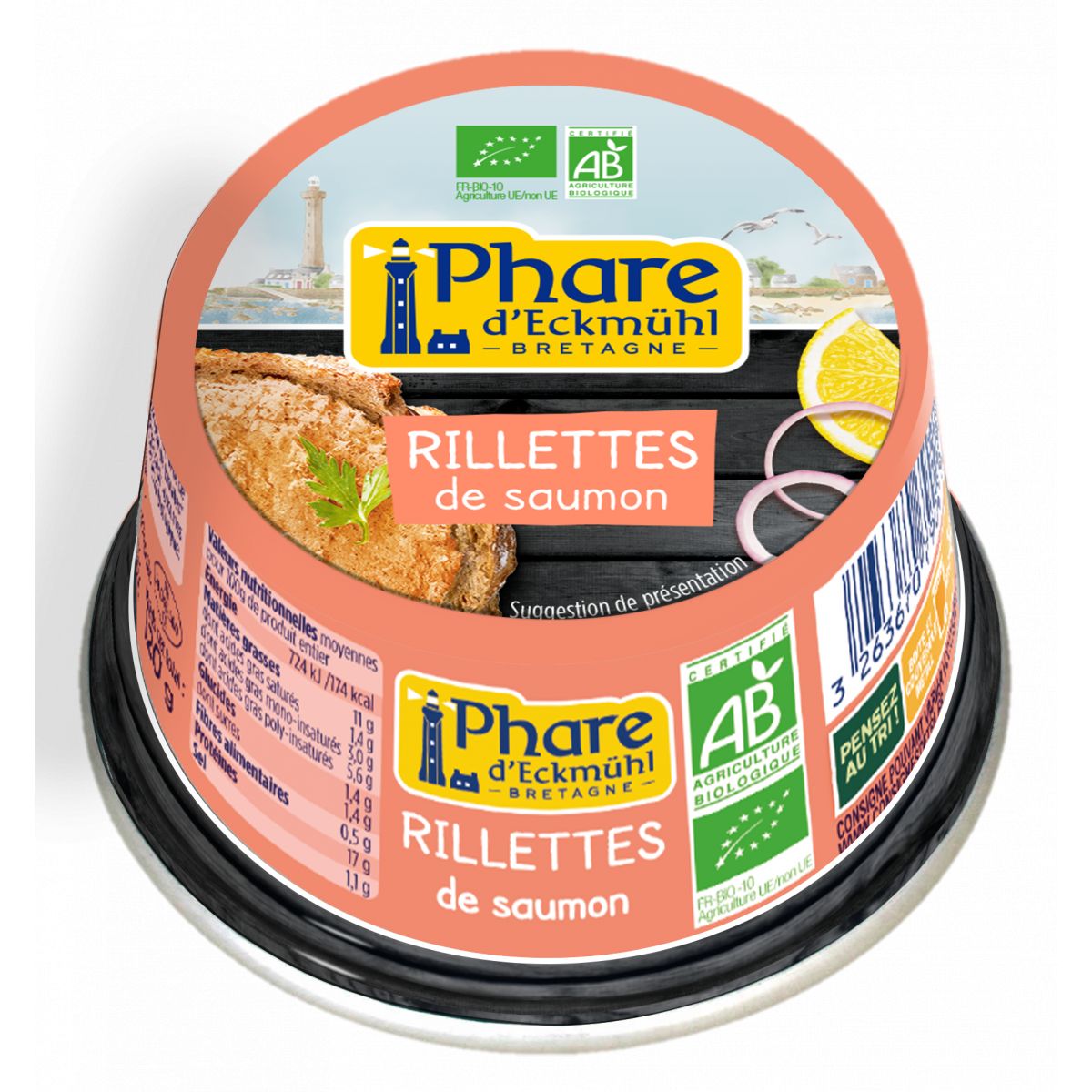 Rillettes de saumon bio 120g - Nos Meilleures Courses