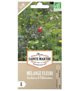 MÉLANGE FLEURI - Auxilliaires et Pollinisateurs AB - Semences reproductibles bio