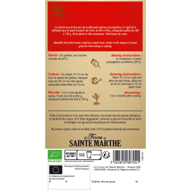 TOMATE Noire de Crimée AB  - Semences reproductibles bio