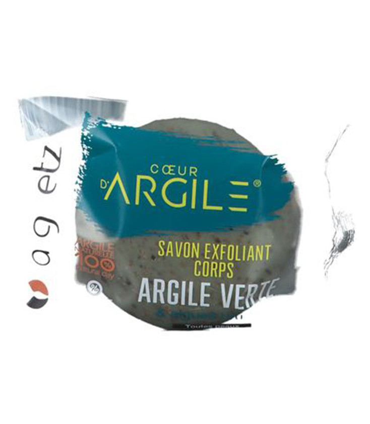 PROMO - Savon exfoliant pour le corps à base d'argile verte