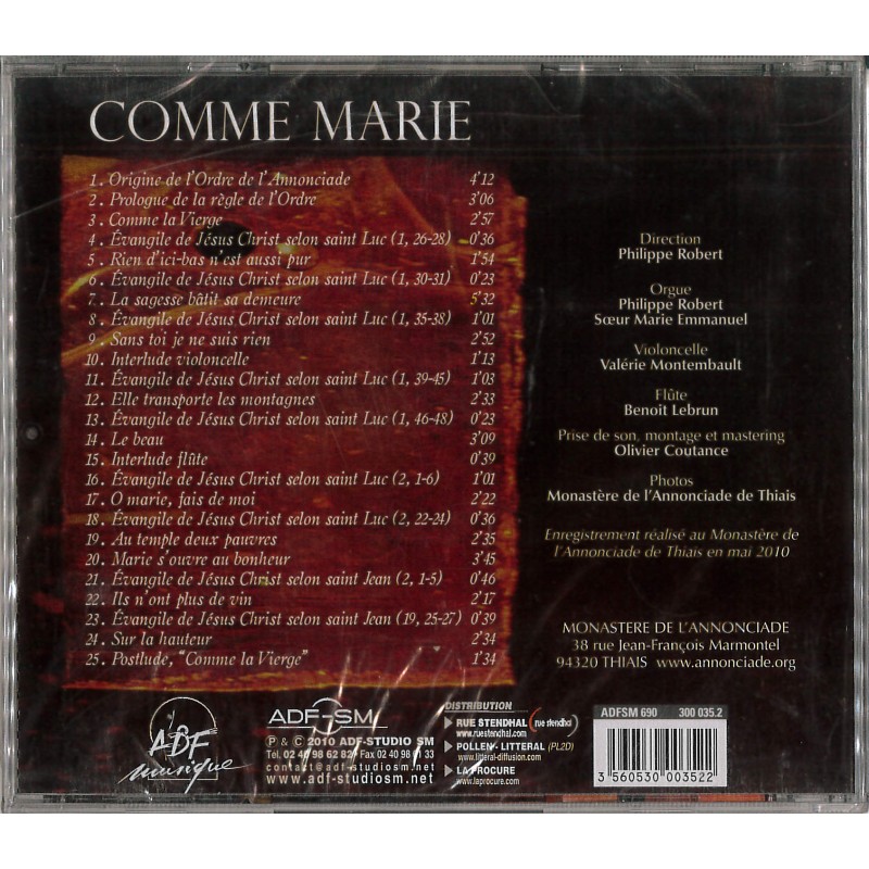 Comme Marie - Annonciades de Thiais (Hymnes à Marie)