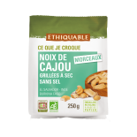 DATE PROCHE - Noix de Cajou grillées à sec SANS SEL bio & équitable