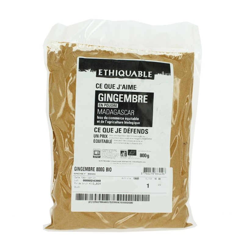 Gingembre en poudre bio & équitable