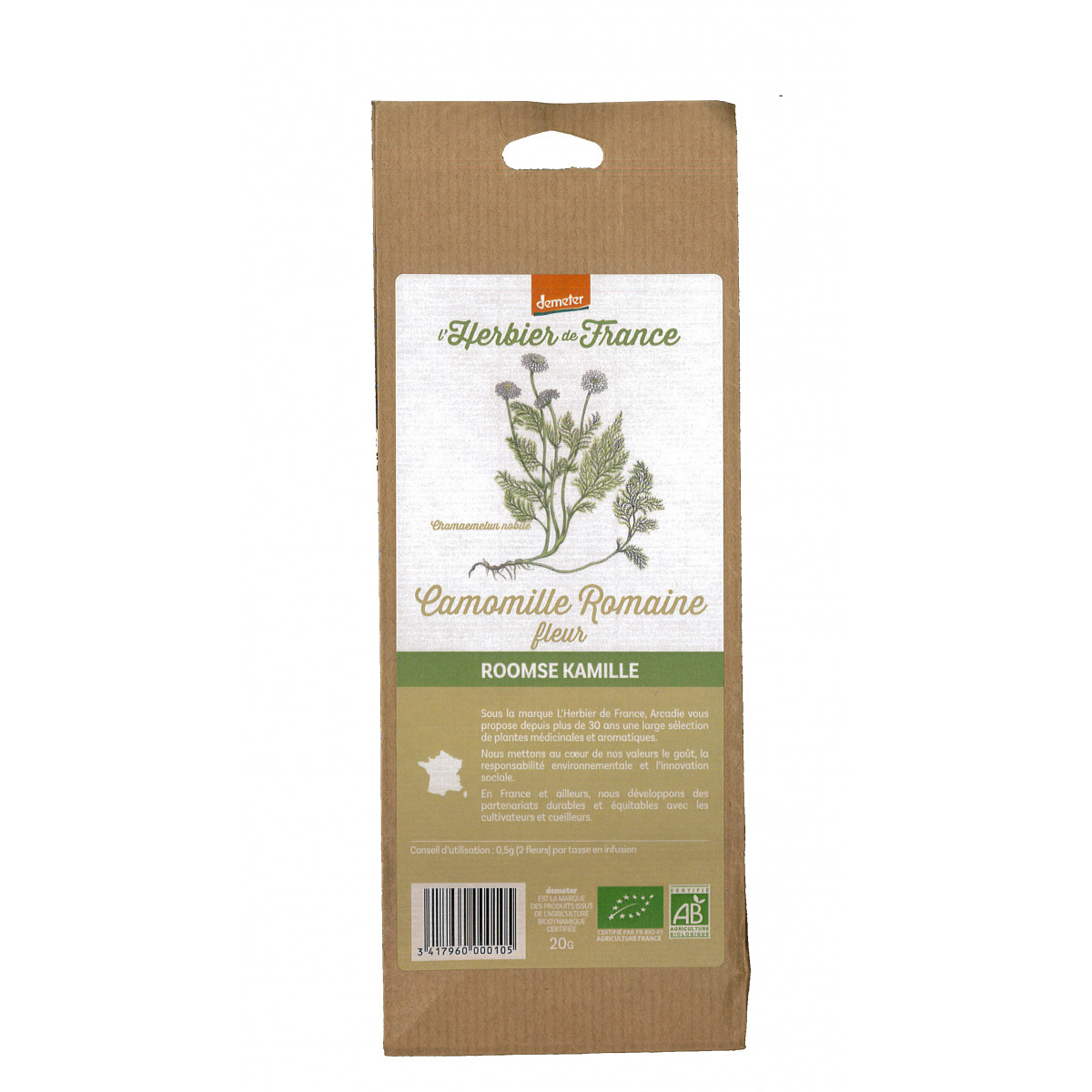 Tisane de Camomille Romaine bio 15g Florixir