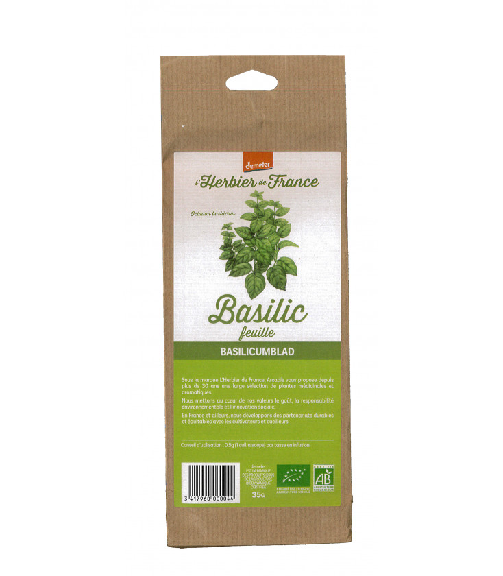 Basilic Feuilles, Lamiacées Bio