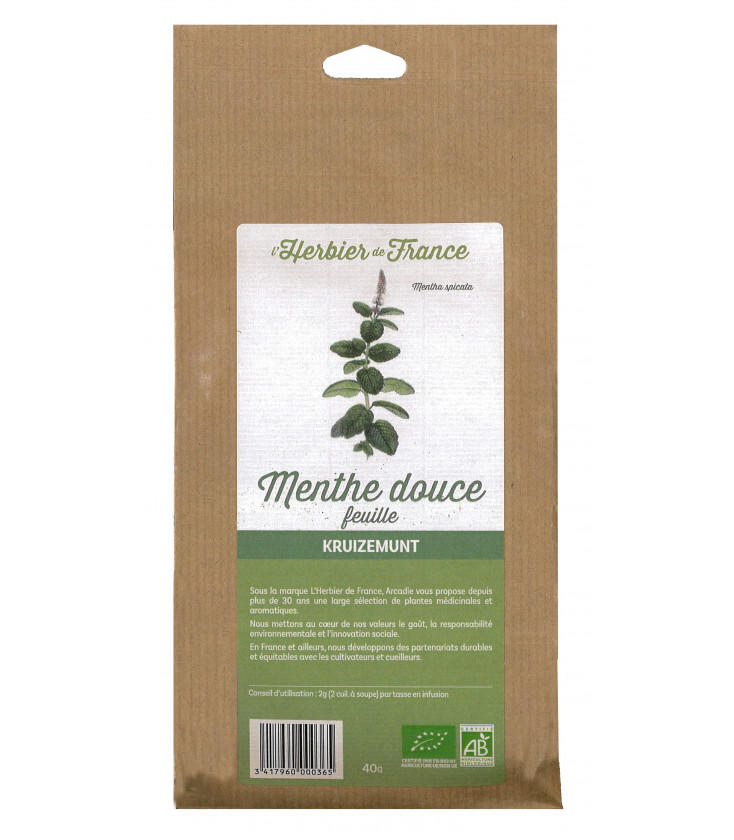 Menthe Douce, Feuille Bio