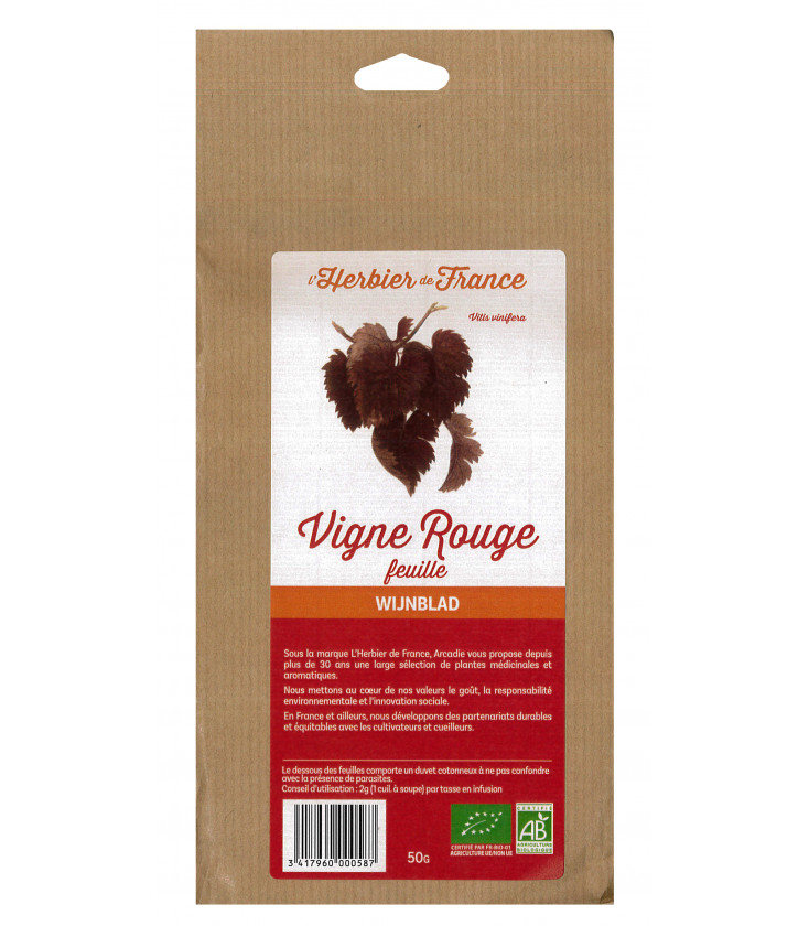 Vigne Rouge, Feuille Bio