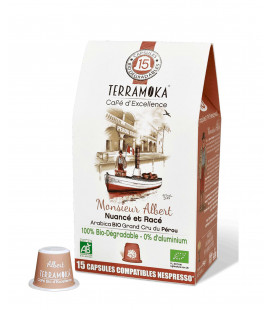 TERRAMOKA Café bio 120 capsules Home Compost type Nespresso® -Kalindia