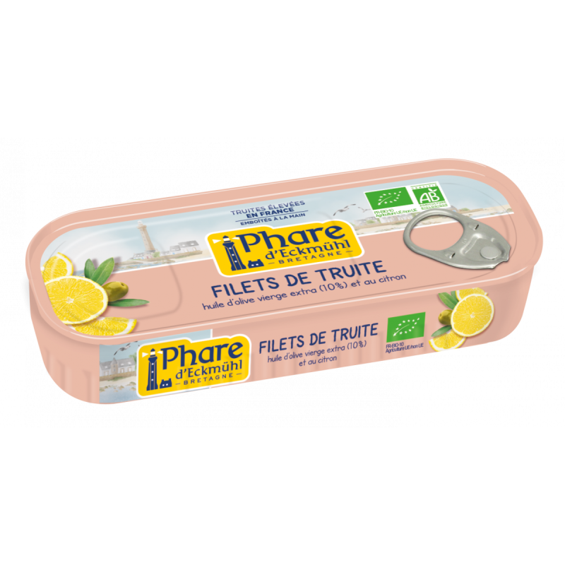 Filets de truite à l'huile d'olive vierge et au citron bio
