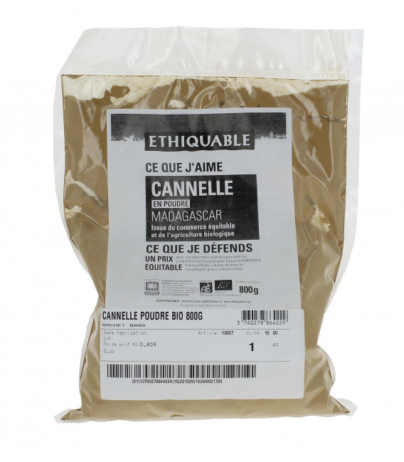 Sac de cannelle en poudre de Madagascar bio & équitable 800 g