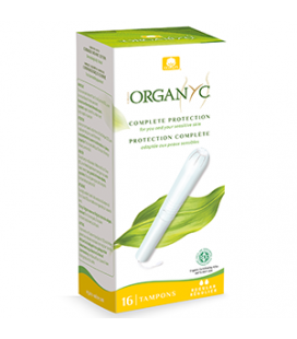 DATE DÉPASSÉE - Tampons Régulier AVEC applicateur 100% coton bio - Vegan