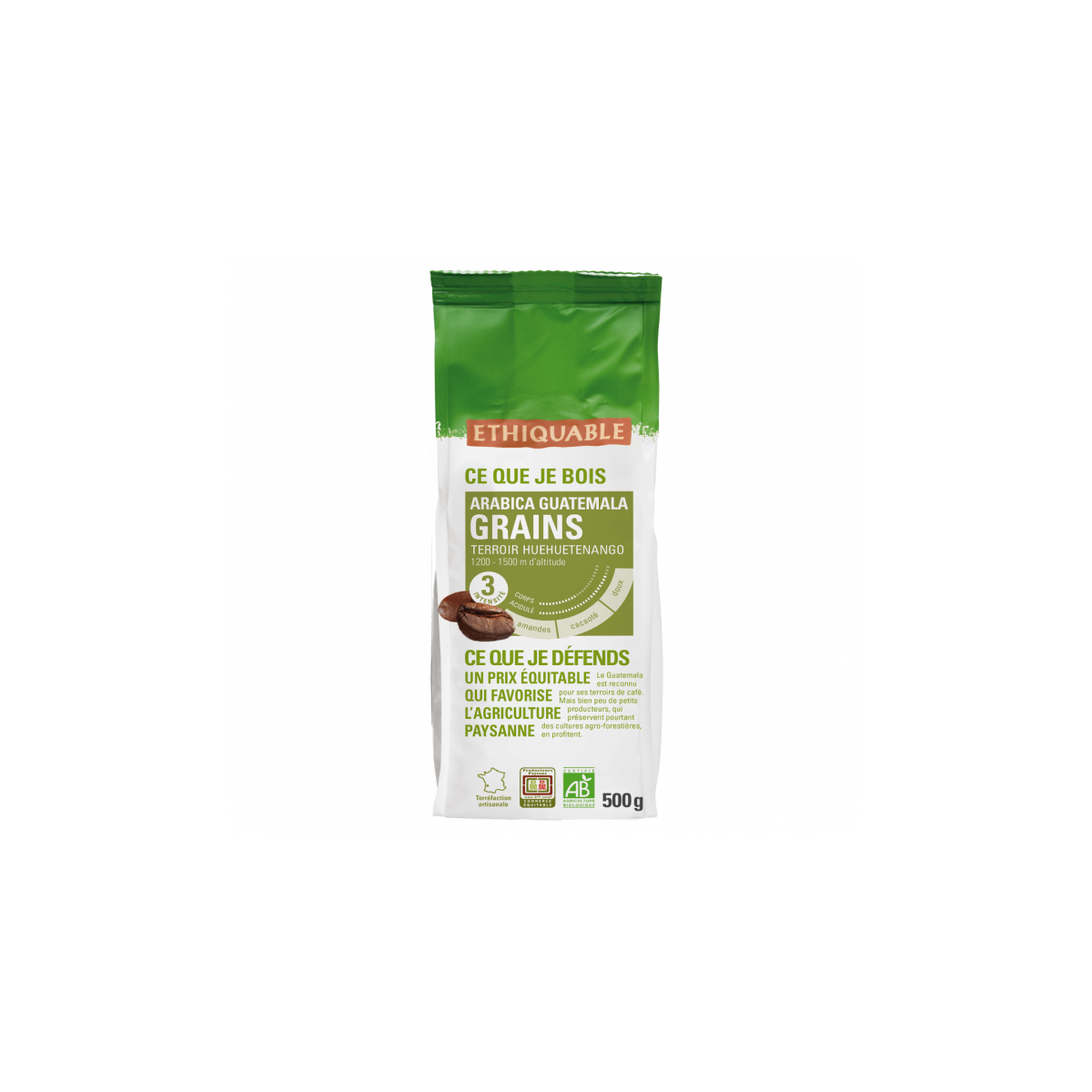 Café Moka Ethiopie Pur Arabica Bio grain 1KG - Les Prod'Acteurs