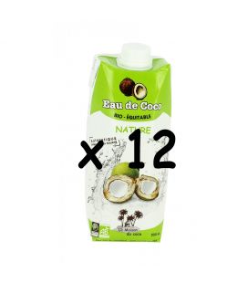 Lot de 12 eaux de Coco nature 500 mL - bio & équitable