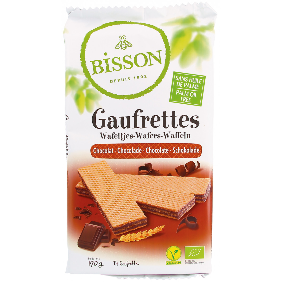 Gaufrettes Chocolat Bio - 190 g