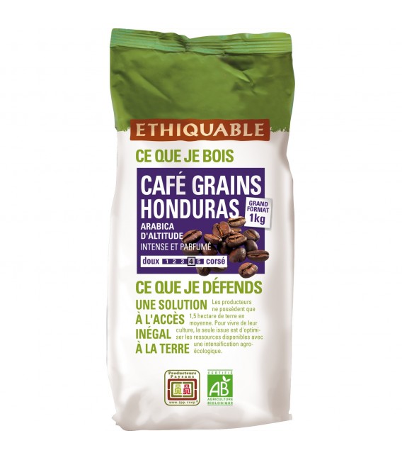 Café 1 kg Honduras GRAINS bio & équitable