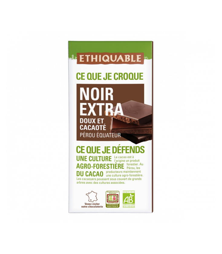 Chocolat Noir Extra bio & équitable