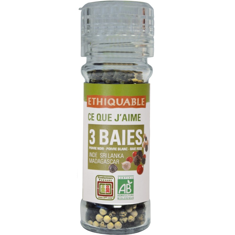 Poivre 3 baies bio & équitable