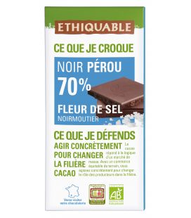Chocolat Noir 70% Fleur de Sel Camargue/Pérou bio & équitable