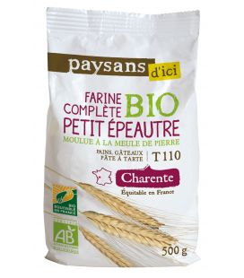 Farine complète de Petit épeautre bio et équitable T110