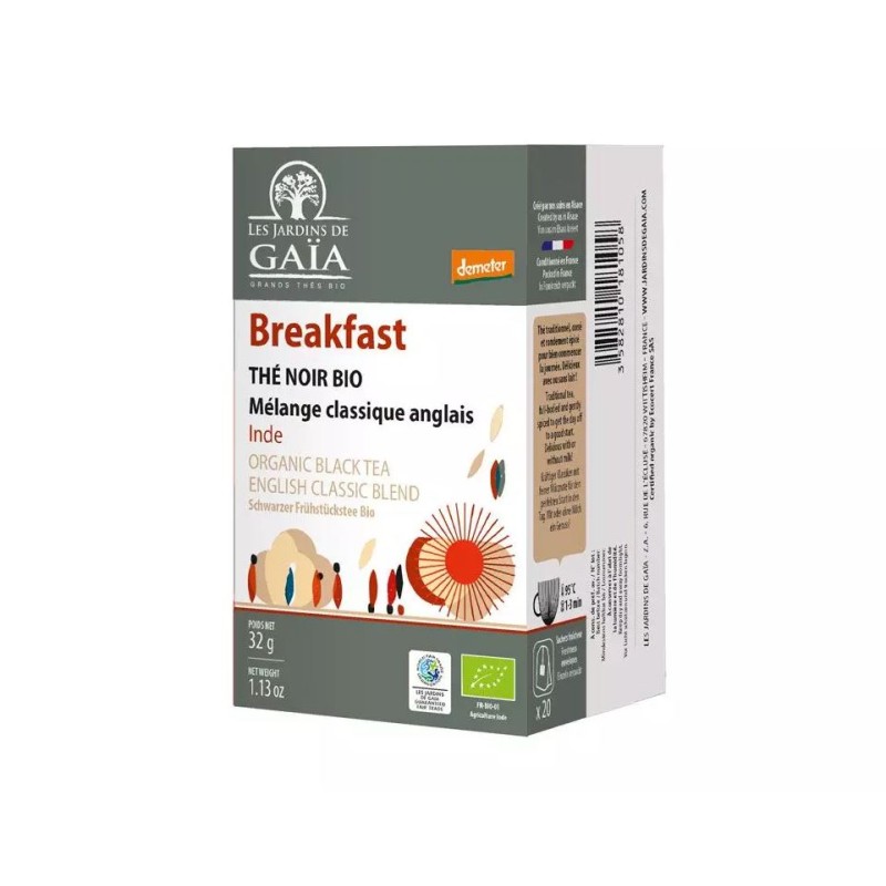 Breakfast - Thé Noir - Mélange traditionnel - Inde - bio & demeter & équitable