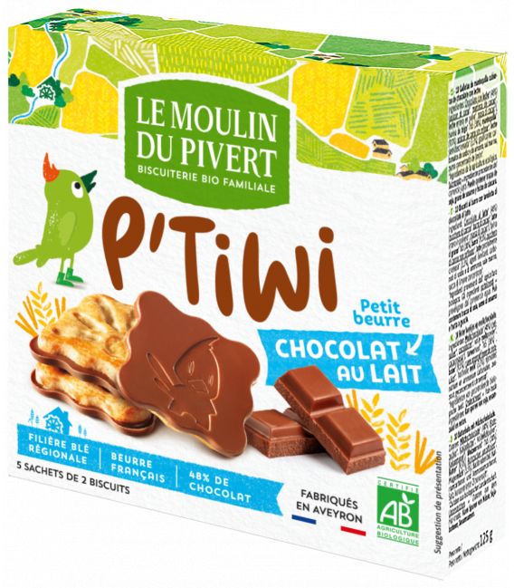 Biscuits P'tiwi au chocolat au lait bio & équitable