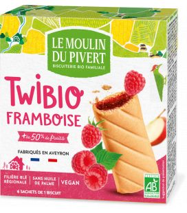 Biscuits Twibio fourrés à la framboise bio & vegan