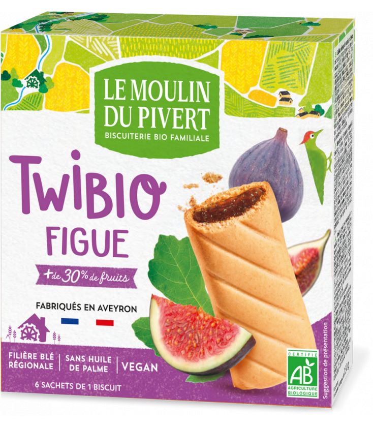 Biscuits Twibio fourrés à la figue bio & vegan