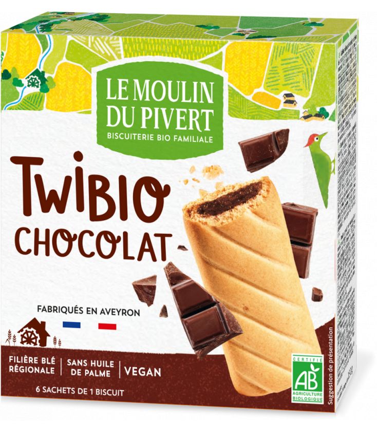 Biscuits Twibio fourrés au chocolat bio & vegan