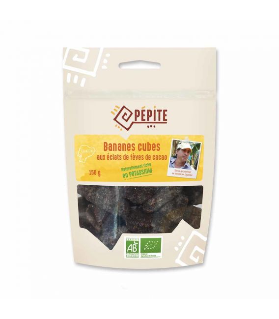 Bananes Cubes aux Fèves de Cacao Bio