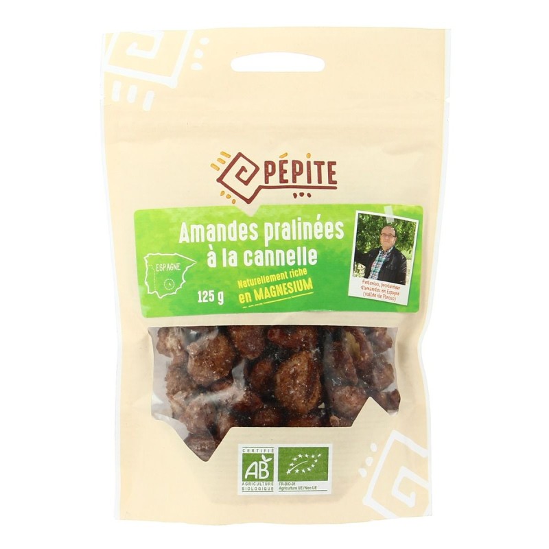 DATE DÉPASSÉE - Amandes pralinées à la cannelle bio