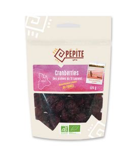 DATE DÉPASSÉE - Cranberries séchées bio du Québec