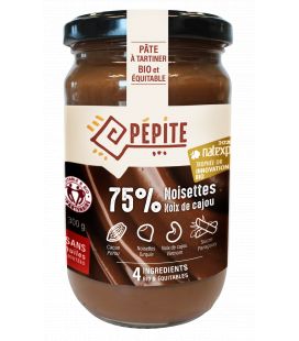 Pâte à tartiner - 75% de noisettes et de noix de cajou bio & équitable