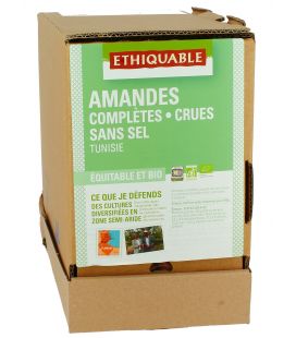 Amandes entières crues SANS SEL bio & équitable VRAC RHD 4,5 kg