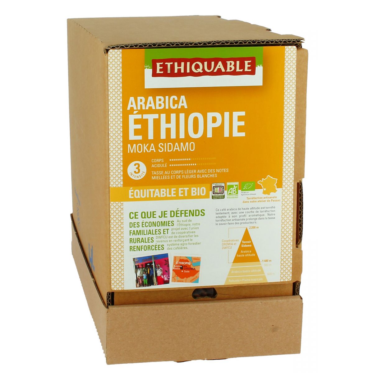 Café Grain ETHIOPIE - Carton de 6 boîtes de 250g