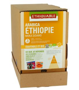 PROMO - Café Éthiopie Moka Sidamo GRAINS bio & équitable VRAC RHD 3.25 kg
