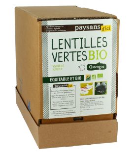 Lentilles vertes bio & équitable RHD 5 kg