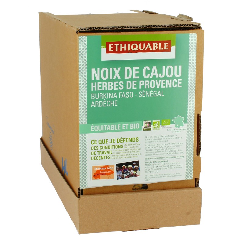 Noix de Cajou Grillées à Sec SANS SEL bio & équitable 40 g