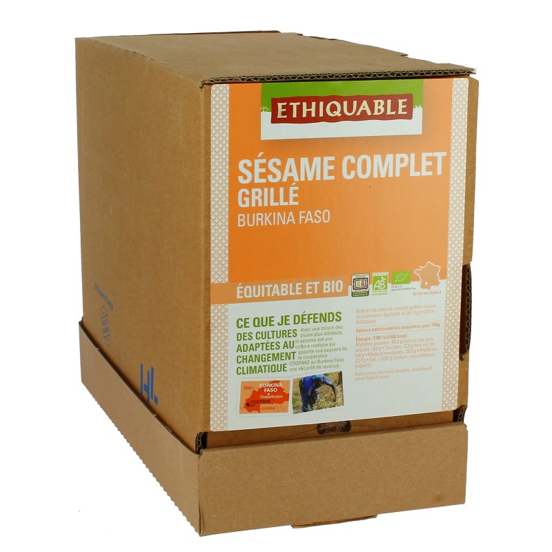 Sésame complet Grillé bio & équitable RHD 4,5 kg