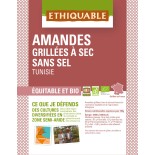 Amandes entières grillées à sec SANS SEL bio & équitable 100 g