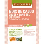 Noix de Cajou crues, sans sel, non grillées bio & équitable RHD 3 kg