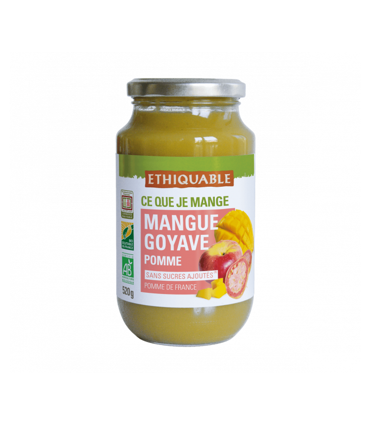 Purée Mangue Goyave Pomme bio et éthiquable