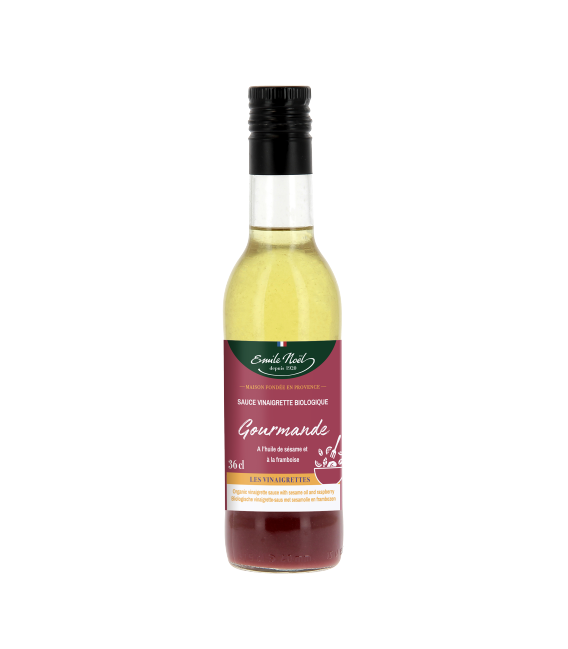 Sauce vinaigrette biologique - Huile de sésame & framboise - 36 cL