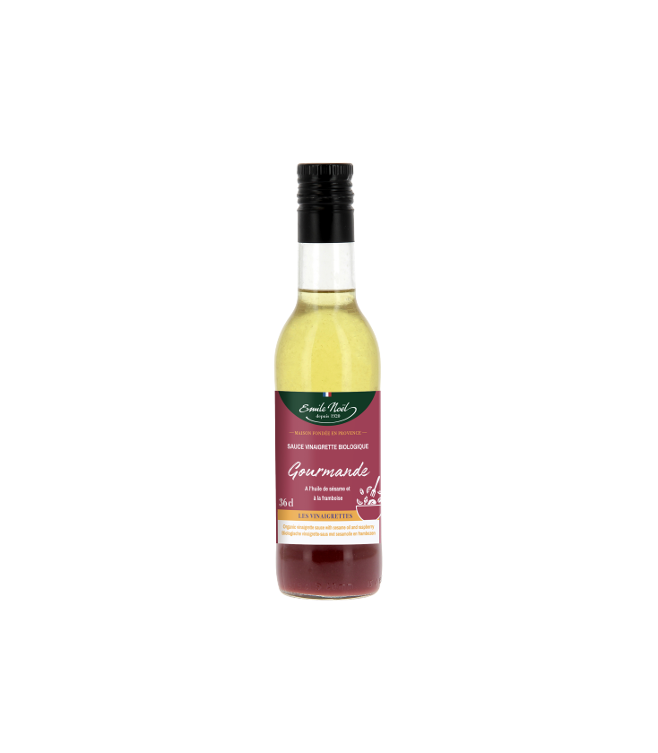 Sauce vinaigrette biologique - Huile de sésame & framboise - 36 cL