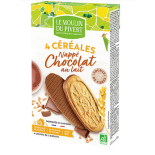 P'tit Dej 4 céréales nappés chocolat au lait - 150g
