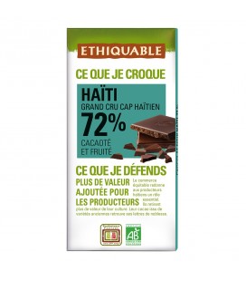 Chocolat Noir Grand Cru 72% bio & équitable