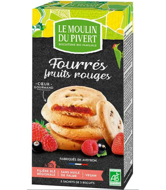Biscuits Fourrés Fruits Rouges bio & vegan